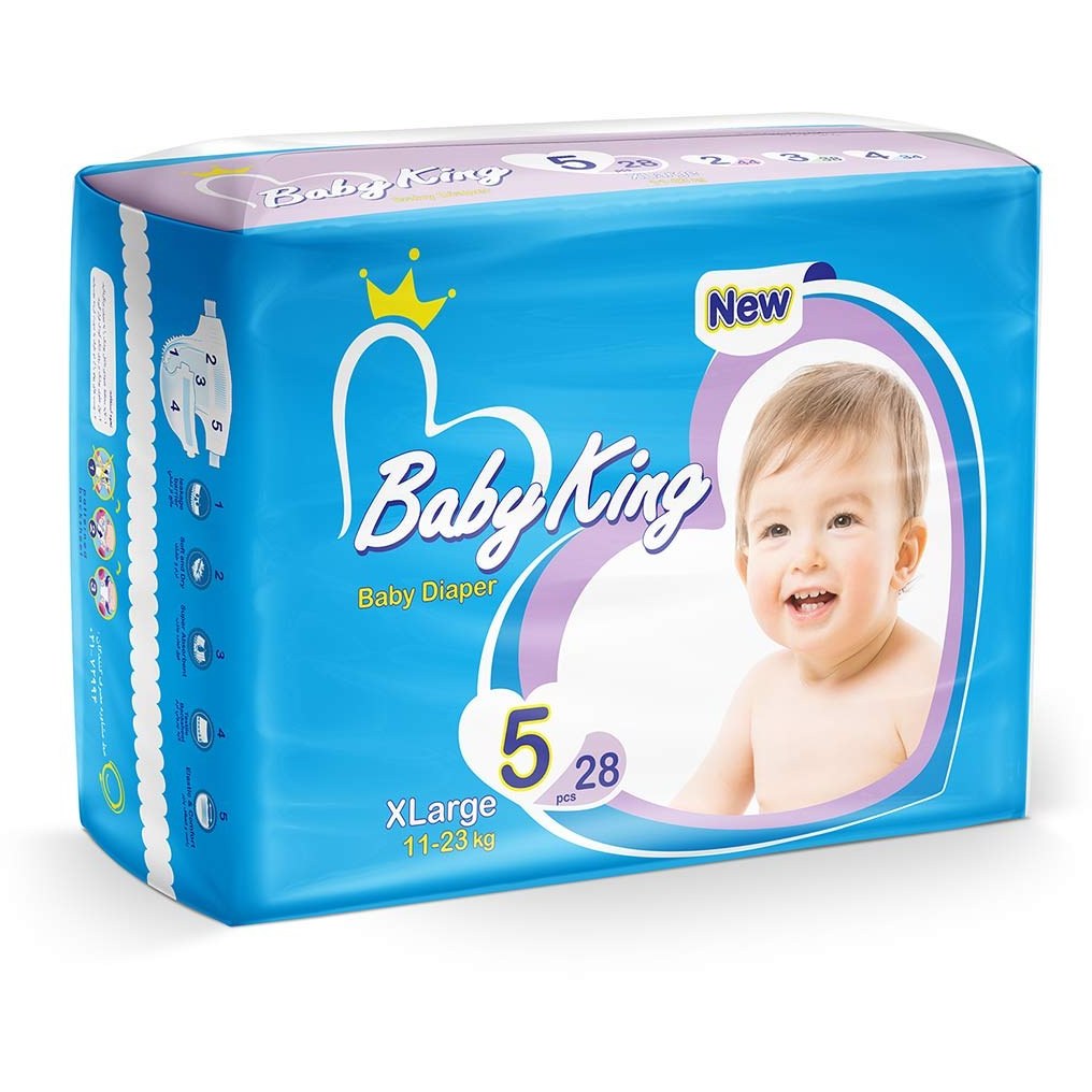 پوشک بیبی کینگ سایز 5 بسته 28 عددی