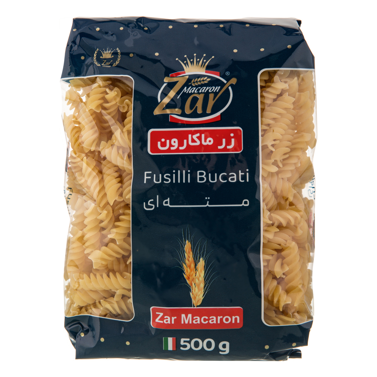 ماکارونی فرمی مته ای زر 500 گرم