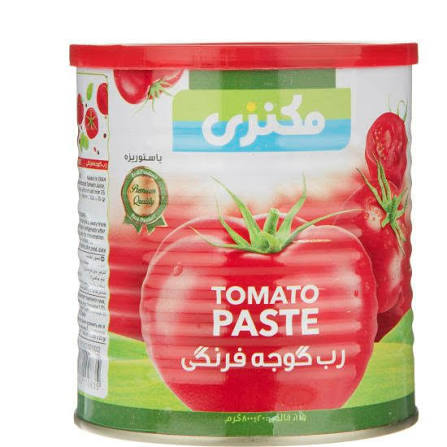رب گوجه فرنگی 800 گرم مکنزی بسته 12 عددی